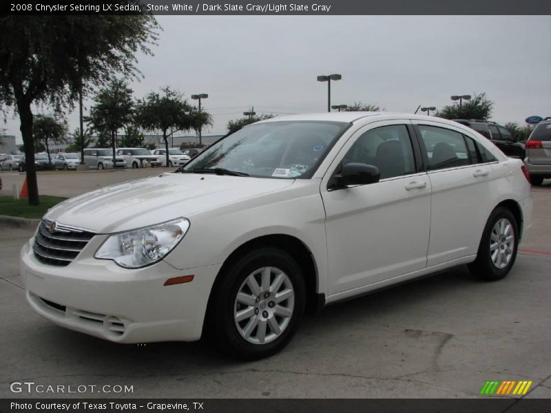 Stone White / Dark Slate Gray/Light Slate Gray 2008 Chrysler Sebring LX Sedan