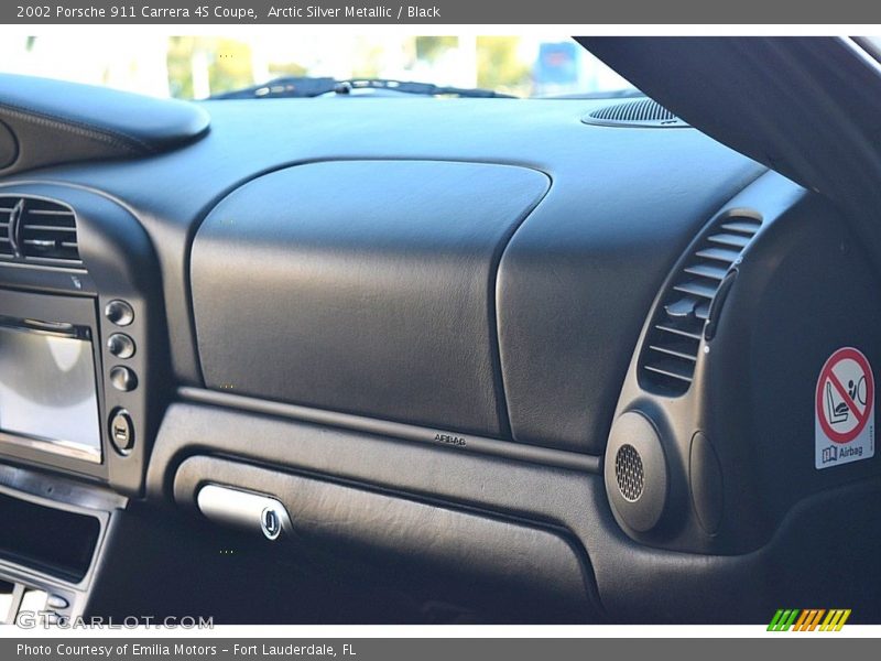 Arctic Silver Metallic / Black 2002 Porsche 911 Carrera 4S Coupe