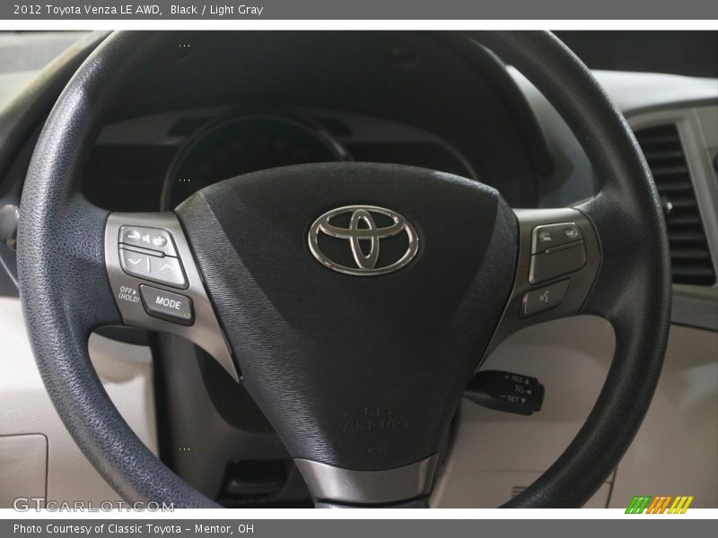 Black / Light Gray 2012 Toyota Venza LE AWD