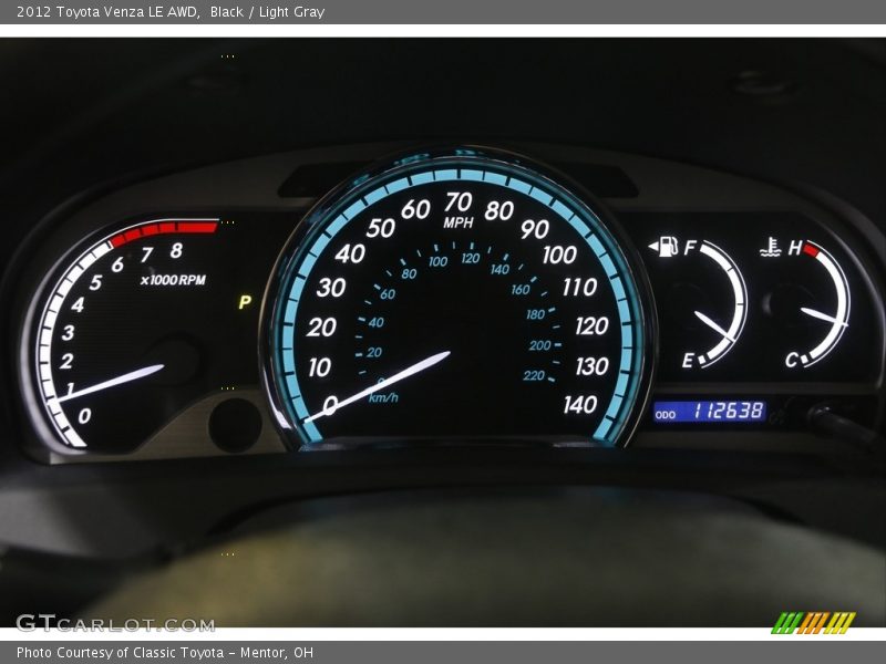 Black / Light Gray 2012 Toyota Venza LE AWD