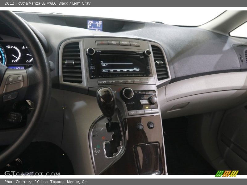 Black / Light Gray 2012 Toyota Venza LE AWD