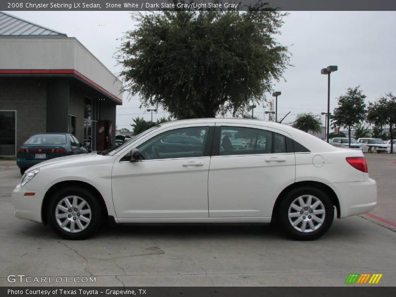 Stone White / Dark Slate Gray/Light Slate Gray 2008 Chrysler Sebring LX Sedan