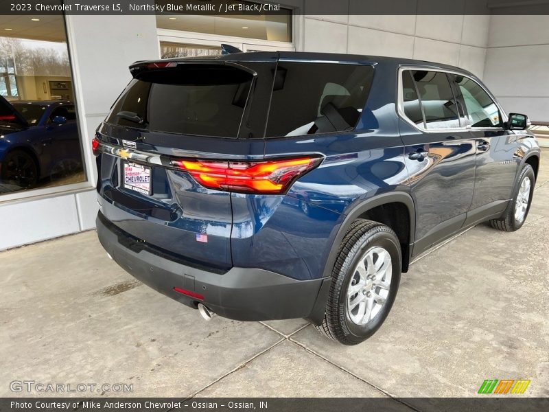 Northsky Blue Metallic / Jet Black/Chai 2023 Chevrolet Traverse LS