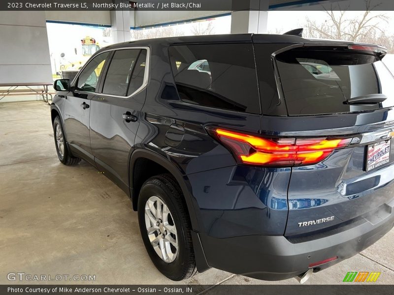 Northsky Blue Metallic / Jet Black/Chai 2023 Chevrolet Traverse LS