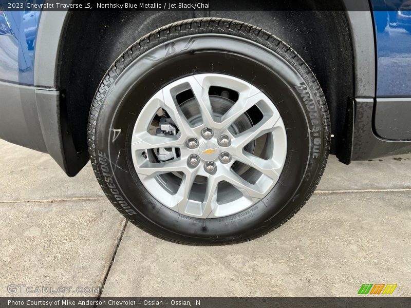 Northsky Blue Metallic / Jet Black/Chai 2023 Chevrolet Traverse LS