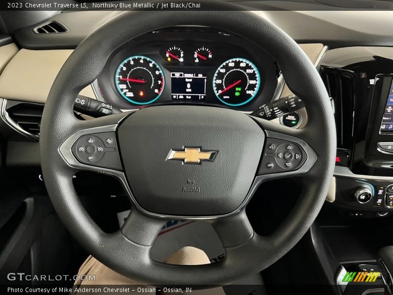 Northsky Blue Metallic / Jet Black/Chai 2023 Chevrolet Traverse LS