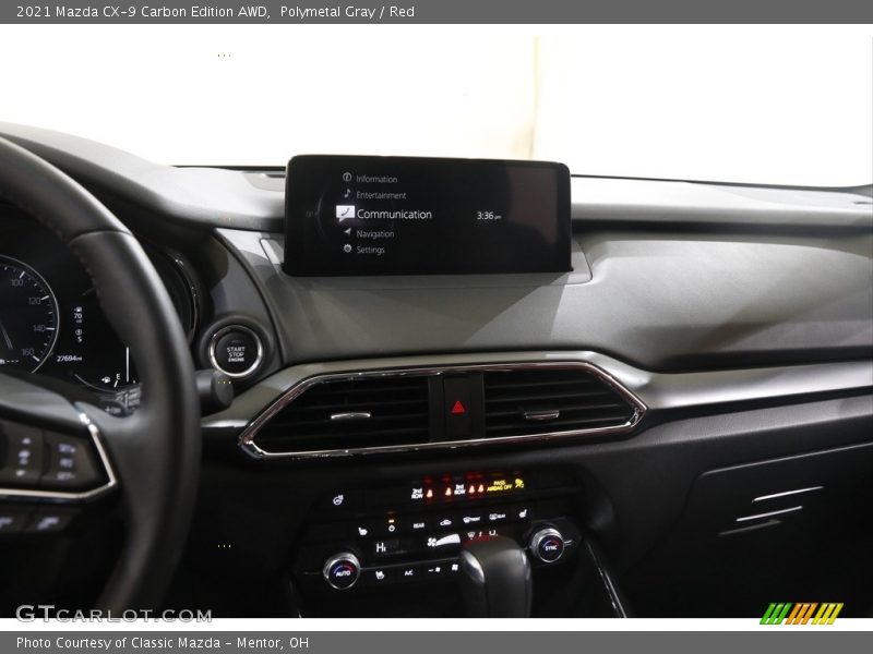 Polymetal Gray / Red 2021 Mazda CX-9 Carbon Edition AWD
