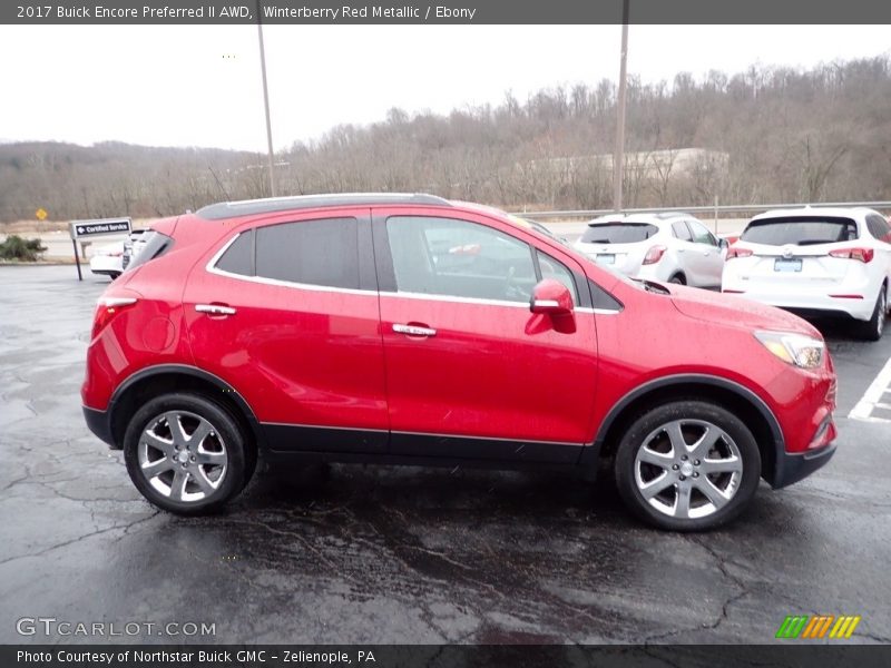 Winterberry Red Metallic / Ebony 2017 Buick Encore Preferred II AWD