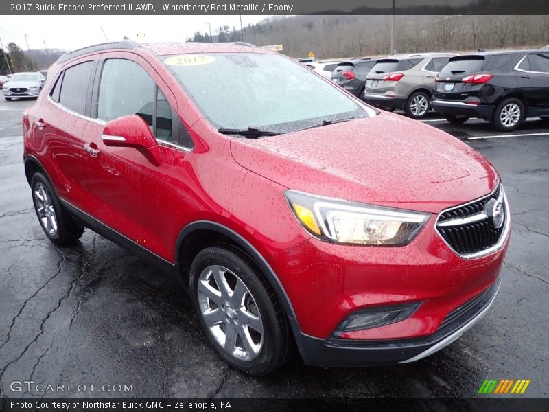 Winterberry Red Metallic / Ebony 2017 Buick Encore Preferred II AWD