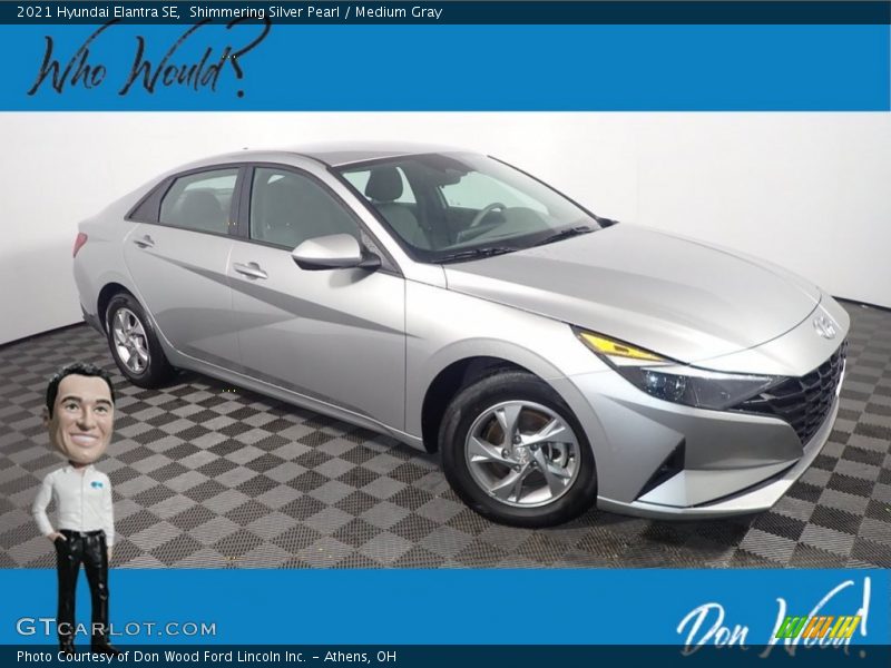 Shimmering Silver Pearl / Medium Gray 2021 Hyundai Elantra SE