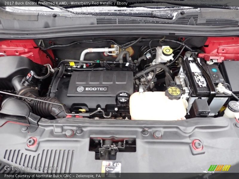 Winterberry Red Metallic / Ebony 2017 Buick Encore Preferred II AWD