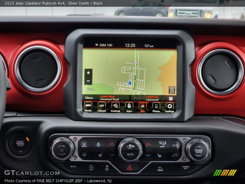 Navigation of 2023 Gladiator Rubicon 4x4