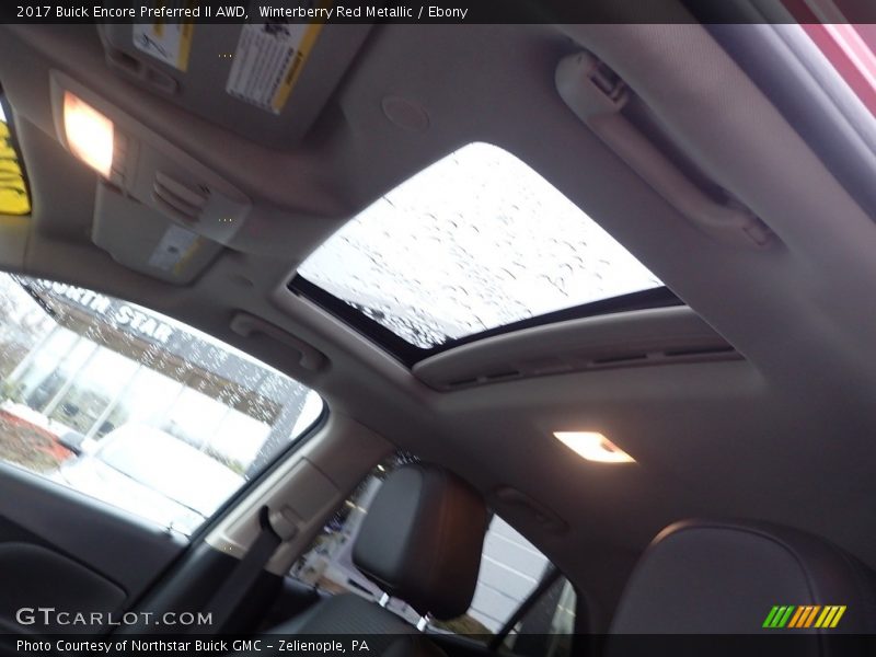 Winterberry Red Metallic / Ebony 2017 Buick Encore Preferred II AWD