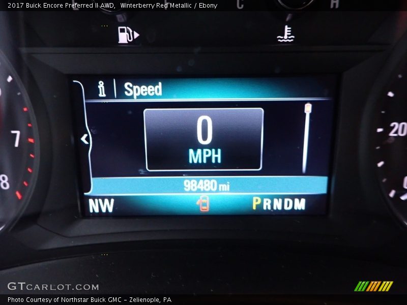Winterberry Red Metallic / Ebony 2017 Buick Encore Preferred II AWD