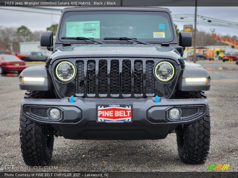 Black / Black 2023 Jeep Wrangler Unlimited Sahara 4XE Hybrid