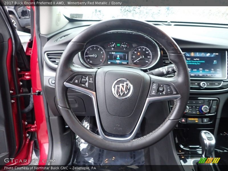 Winterberry Red Metallic / Ebony 2017 Buick Encore Preferred II AWD