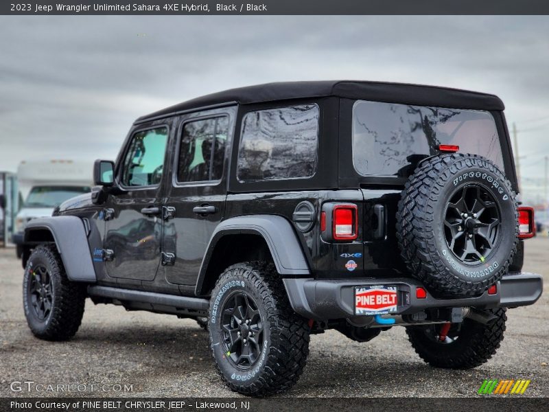 Black / Black 2023 Jeep Wrangler Unlimited Sahara 4XE Hybrid
