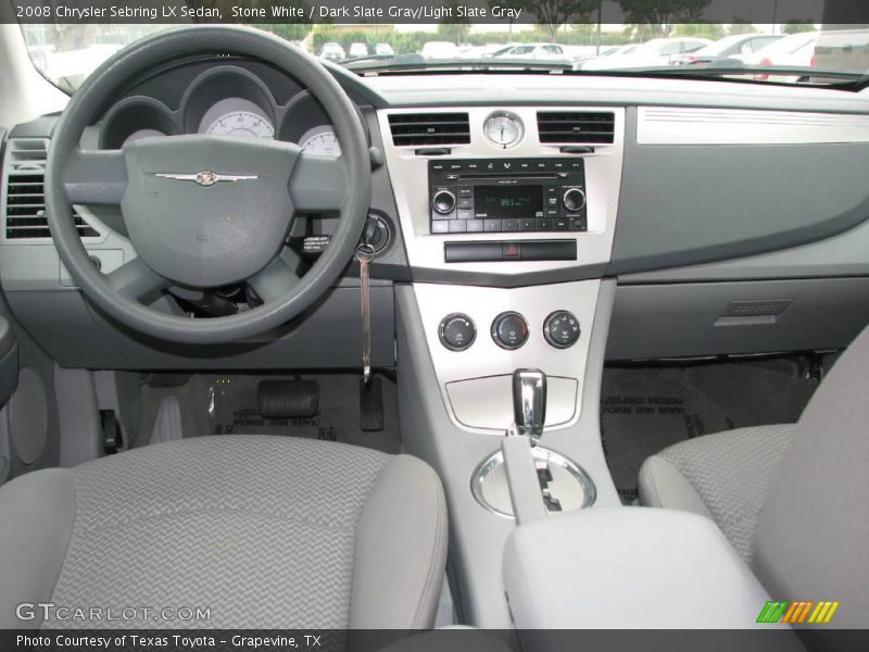 Stone White / Dark Slate Gray/Light Slate Gray 2008 Chrysler Sebring LX Sedan