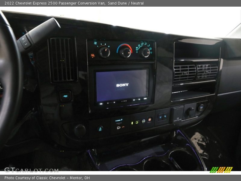 Controls of 2022 Express 2500 Passenger Conversion Van