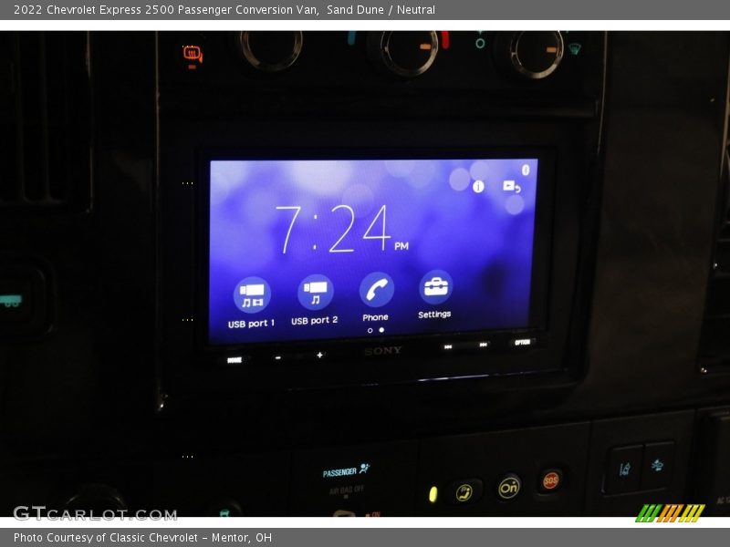 Controls of 2022 Express 2500 Passenger Conversion Van