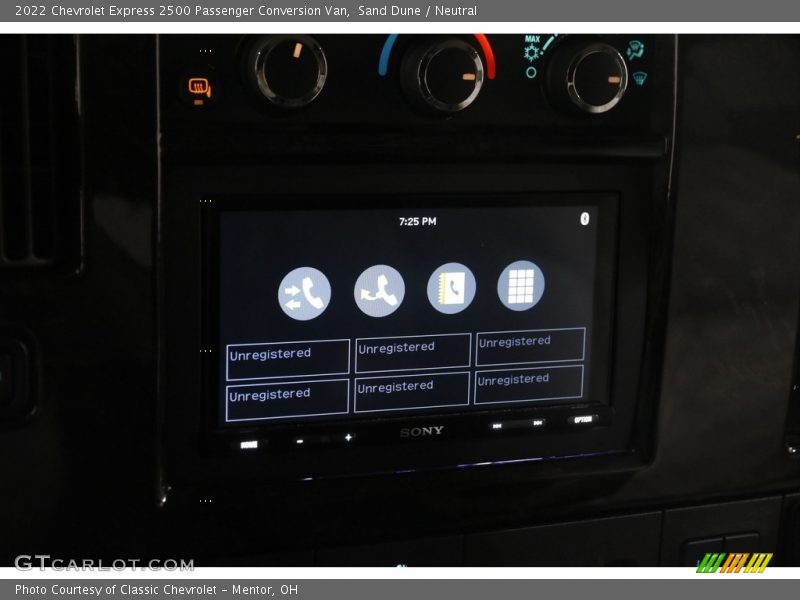 Controls of 2022 Express 2500 Passenger Conversion Van