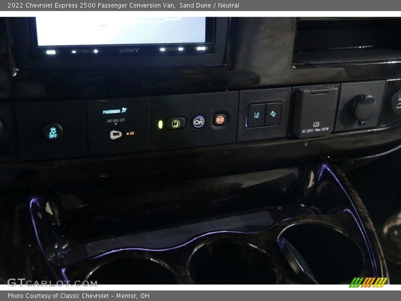 Controls of 2022 Express 2500 Passenger Conversion Van