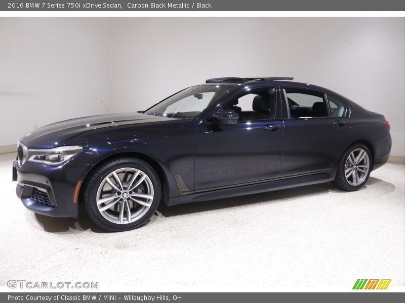 Carbon Black Metallic / Black 2016 BMW 7 Series 750i xDrive Sedan