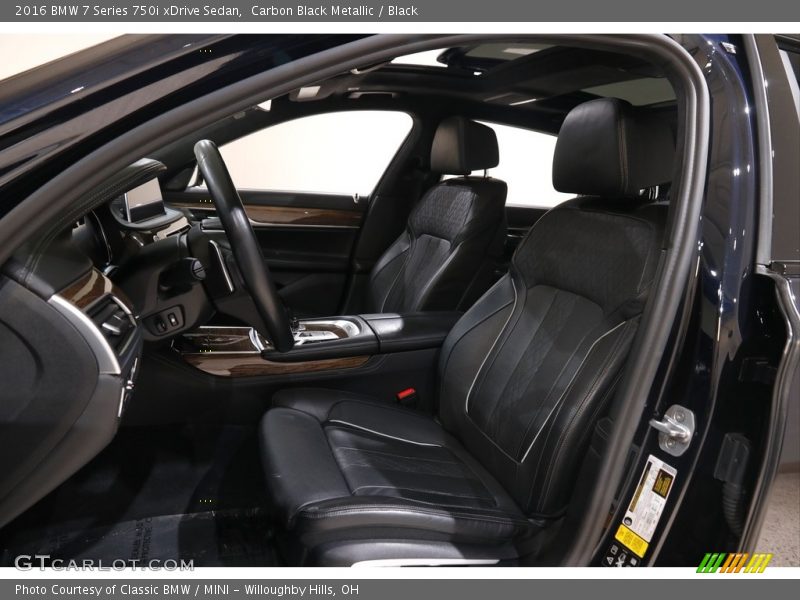 Carbon Black Metallic / Black 2016 BMW 7 Series 750i xDrive Sedan