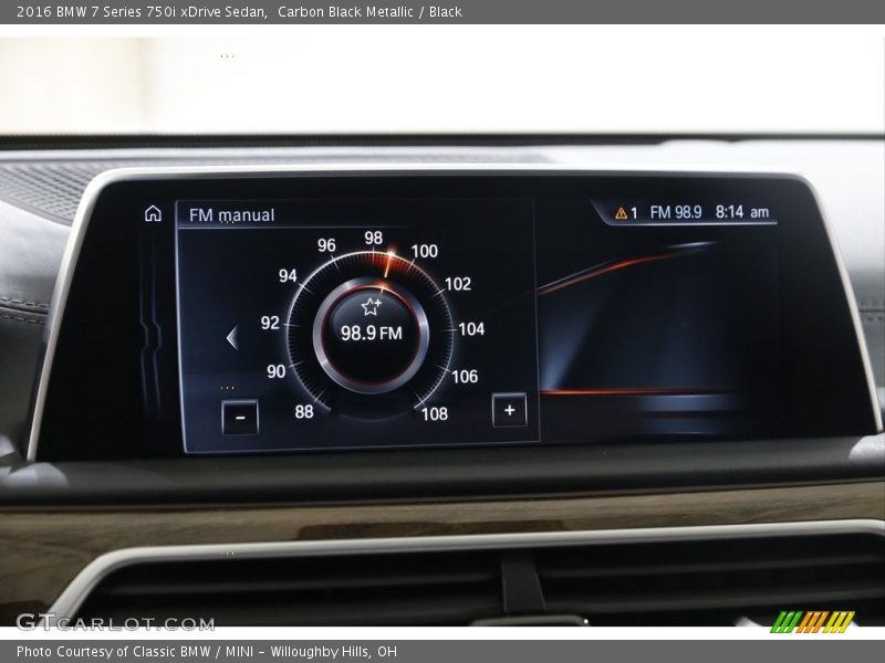 Carbon Black Metallic / Black 2016 BMW 7 Series 750i xDrive Sedan