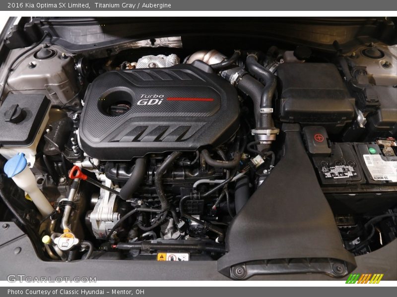  2016 Optima SX Limited Engine - 2.0 Liter GDI Turbocharged DOHC 16-Valve Dual-CVVT 4 Cylinder