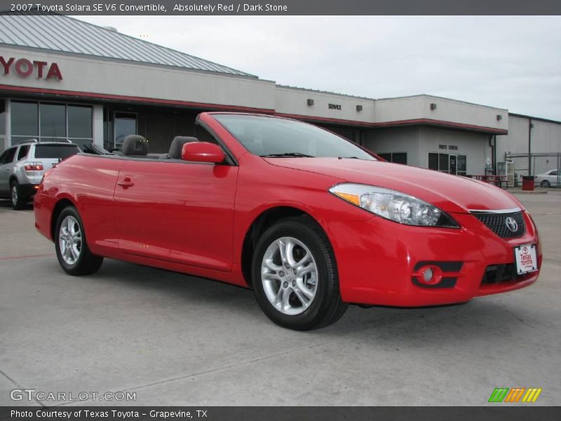 Absolutely Red / Dark Stone 2007 Toyota Solara SE V6 Convertible
