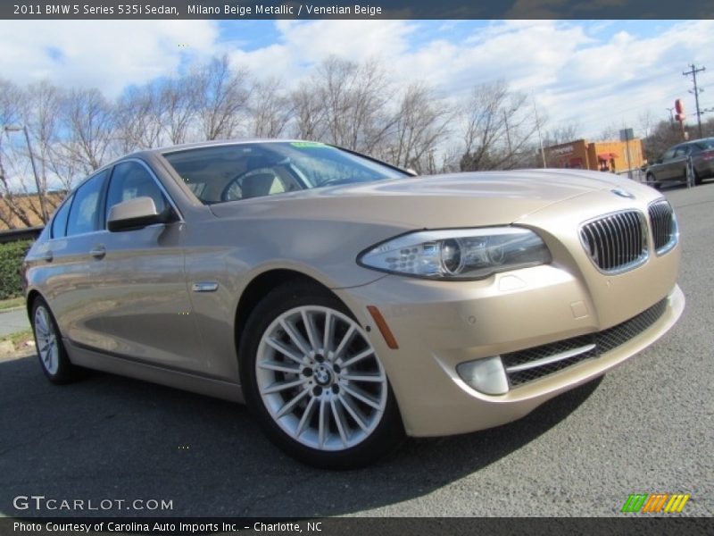 Milano Beige Metallic / Venetian Beige 2011 BMW 5 Series 535i Sedan