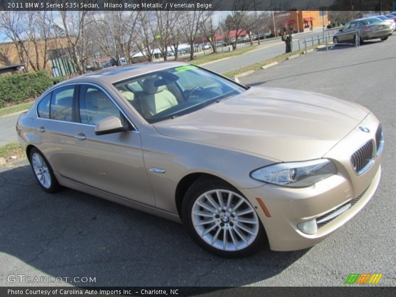 Milano Beige Metallic / Venetian Beige 2011 BMW 5 Series 535i Sedan