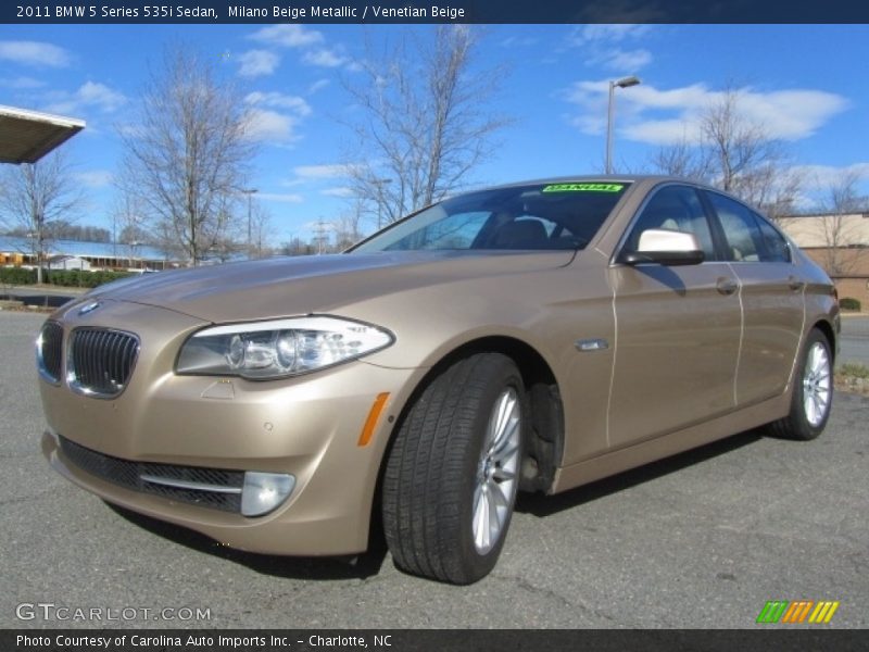 Milano Beige Metallic / Venetian Beige 2011 BMW 5 Series 535i Sedan