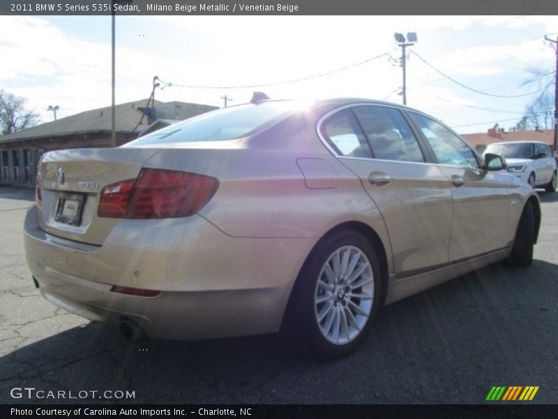 Milano Beige Metallic / Venetian Beige 2011 BMW 5 Series 535i Sedan