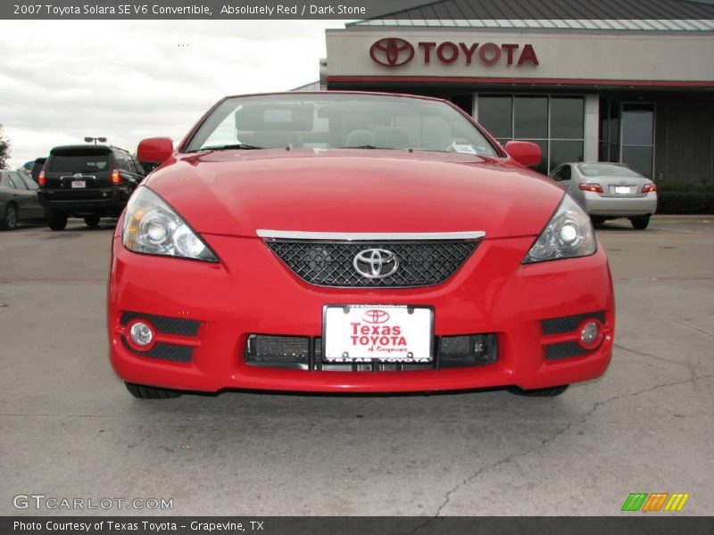 Absolutely Red / Dark Stone 2007 Toyota Solara SE V6 Convertible