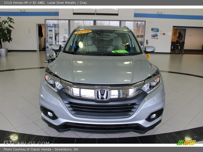 Lunar Silver Metallic / Gray 2019 Honda HR-V EX AWD