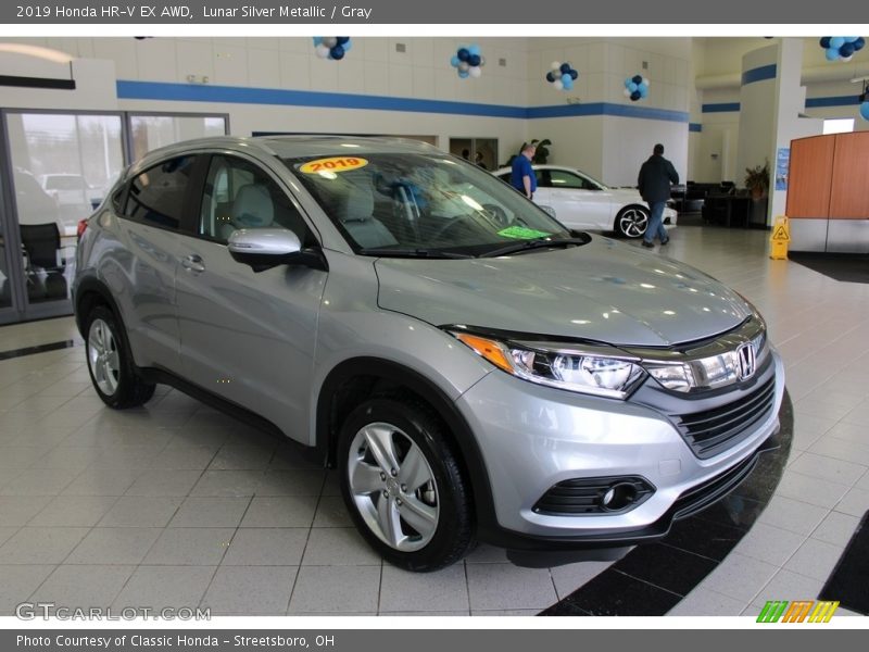 Lunar Silver Metallic / Gray 2019 Honda HR-V EX AWD