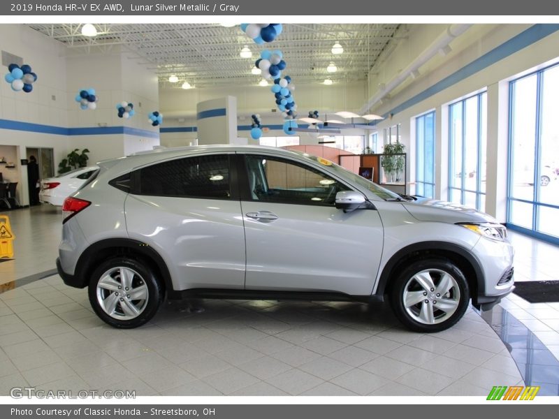 Lunar Silver Metallic / Gray 2019 Honda HR-V EX AWD