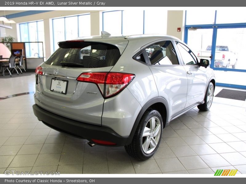 Lunar Silver Metallic / Gray 2019 Honda HR-V EX AWD