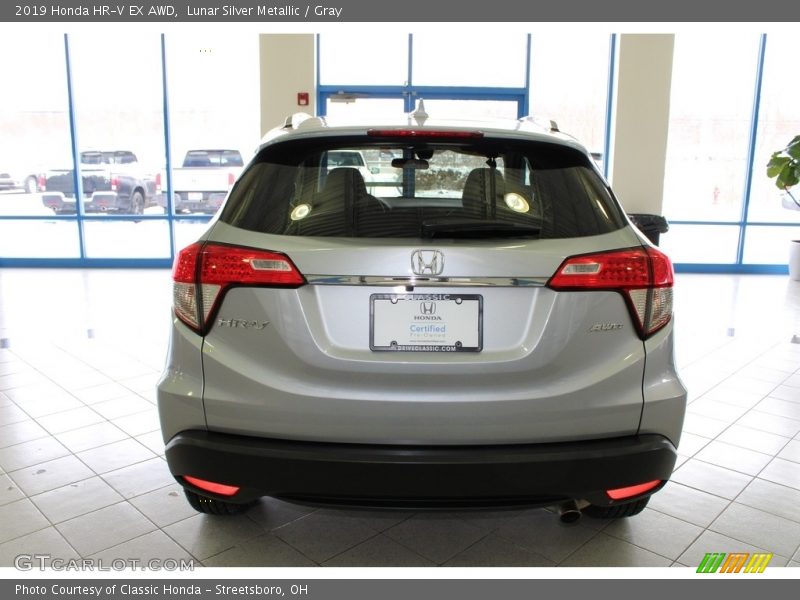 Lunar Silver Metallic / Gray 2019 Honda HR-V EX AWD