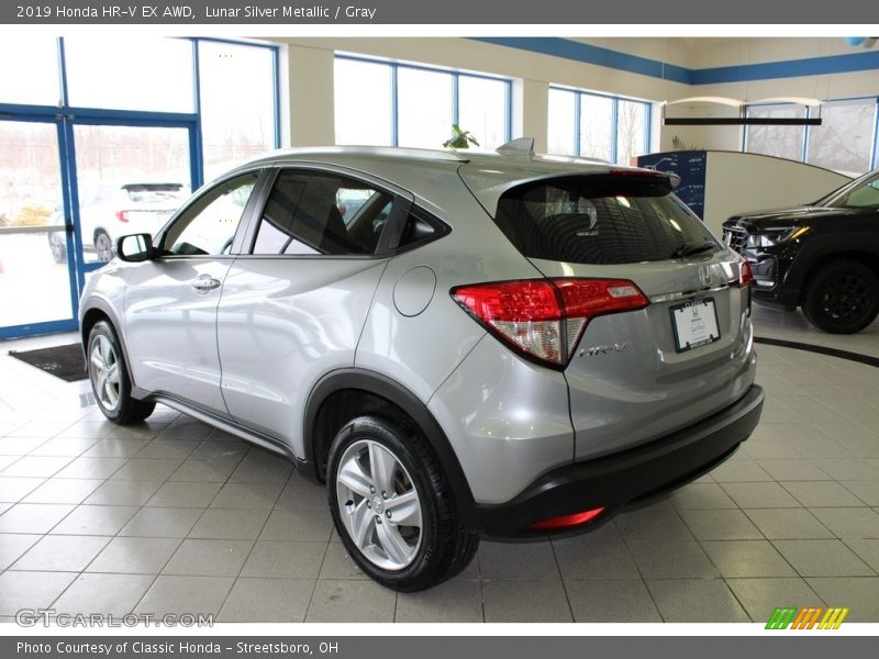 Lunar Silver Metallic / Gray 2019 Honda HR-V EX AWD