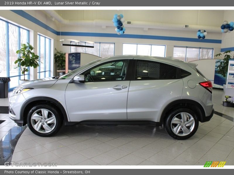 Lunar Silver Metallic / Gray 2019 Honda HR-V EX AWD