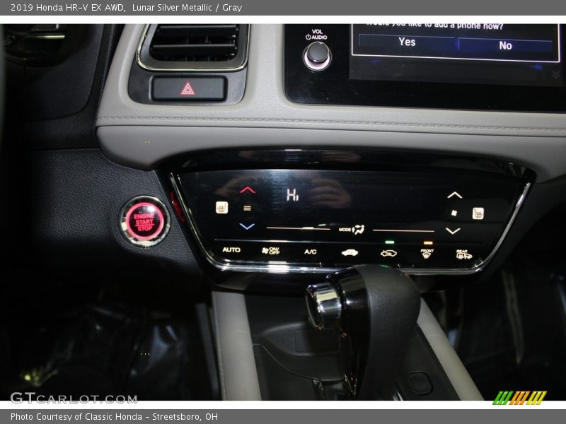 Lunar Silver Metallic / Gray 2019 Honda HR-V EX AWD