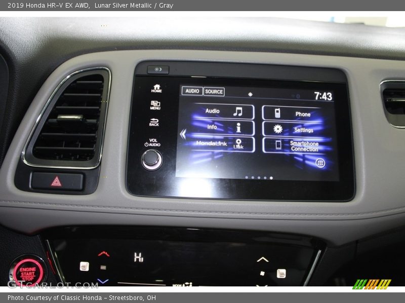 Lunar Silver Metallic / Gray 2019 Honda HR-V EX AWD