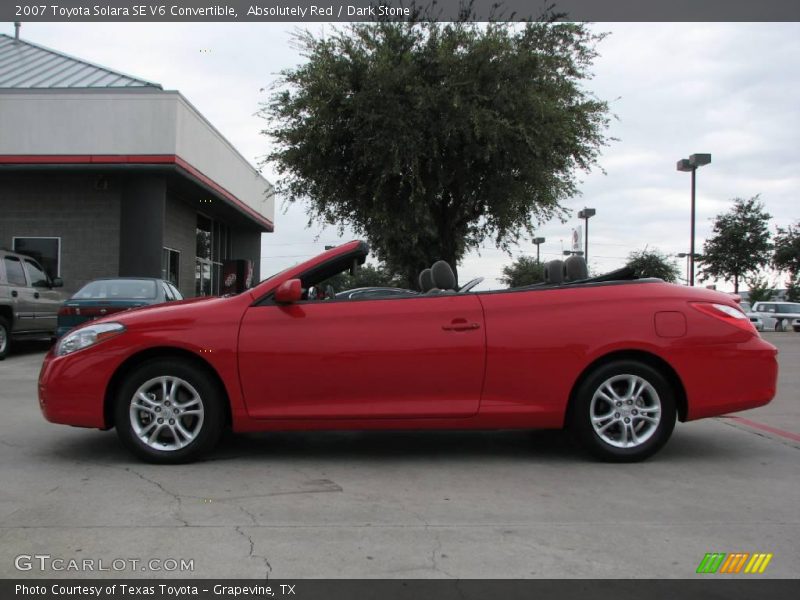 Absolutely Red / Dark Stone 2007 Toyota Solara SE V6 Convertible