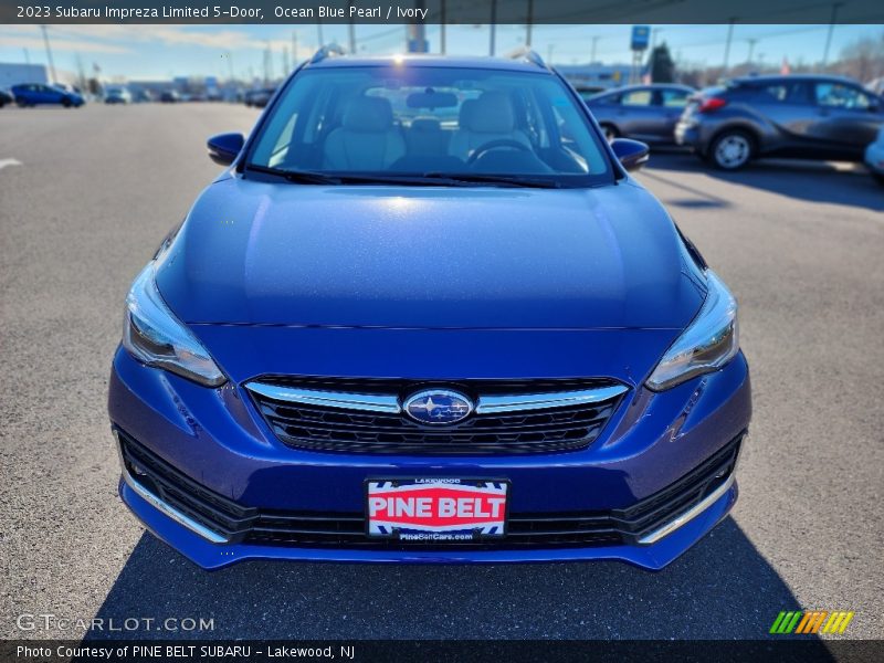 Ocean Blue Pearl / Ivory 2023 Subaru Impreza Limited 5-Door