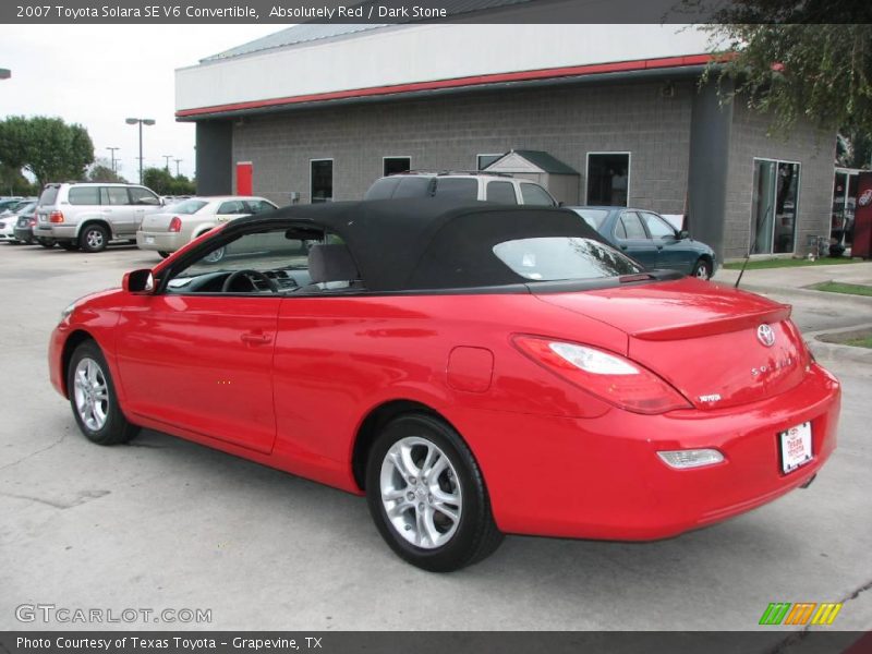 Absolutely Red / Dark Stone 2007 Toyota Solara SE V6 Convertible
