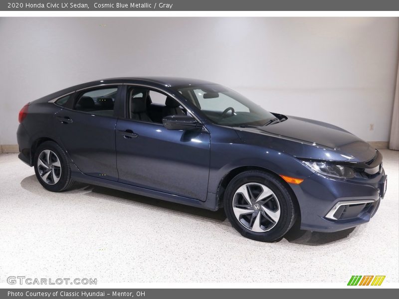 Cosmic Blue Metallic / Gray 2020 Honda Civic LX Sedan