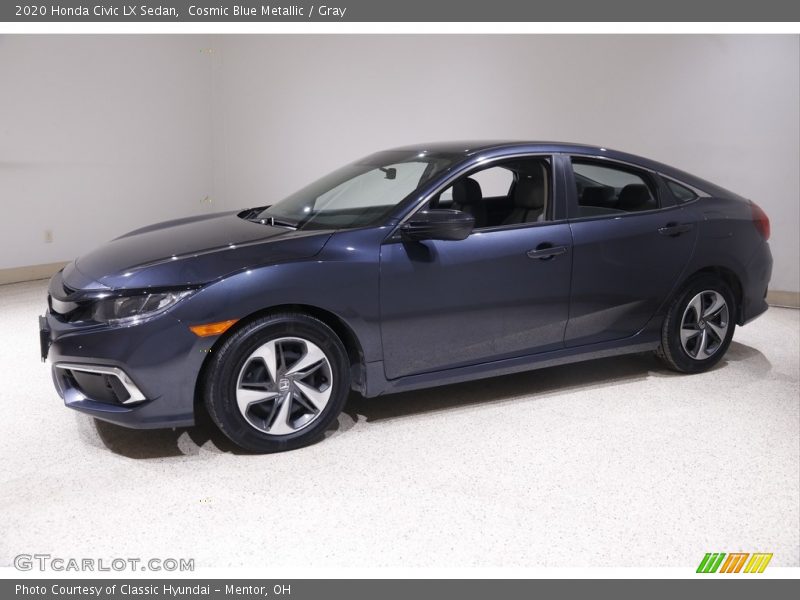Cosmic Blue Metallic / Gray 2020 Honda Civic LX Sedan